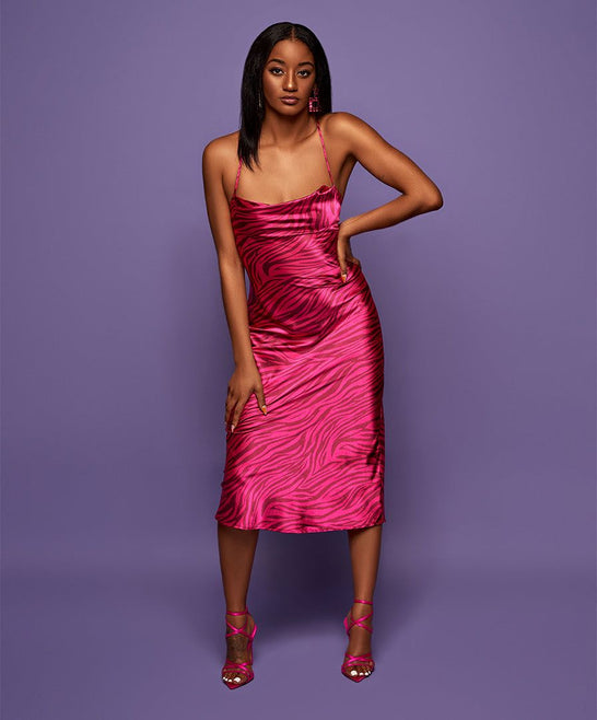 Courageous Pink Zebra Print Dress-Touched By Vanity-