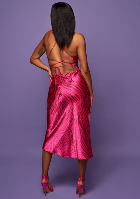 Courageous Pink Zebra Print Dress-Touched By Vanity-